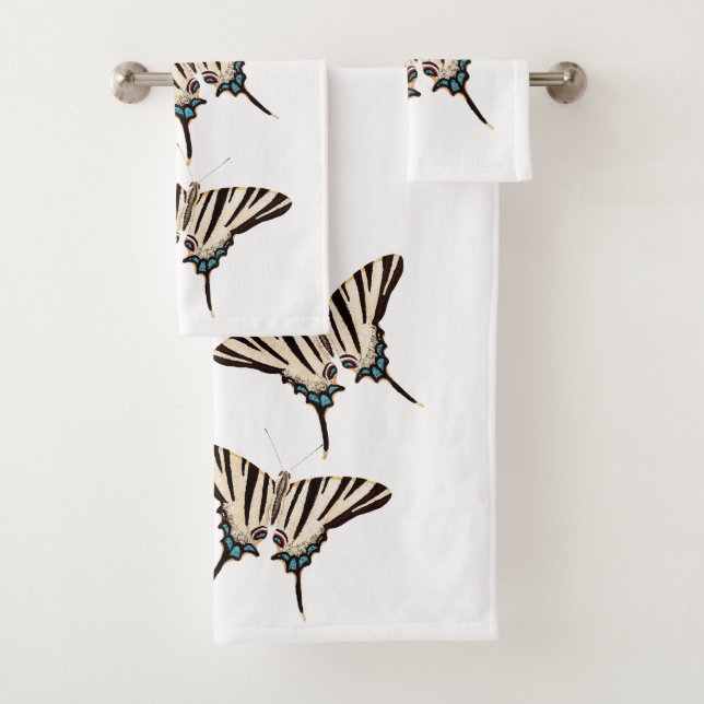 Ensemble de serviette de Bath de faune de papillon (En situation)