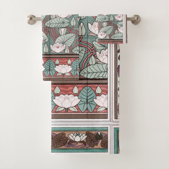 Ensemble de serviette de Bath de fleurs de (En situation)