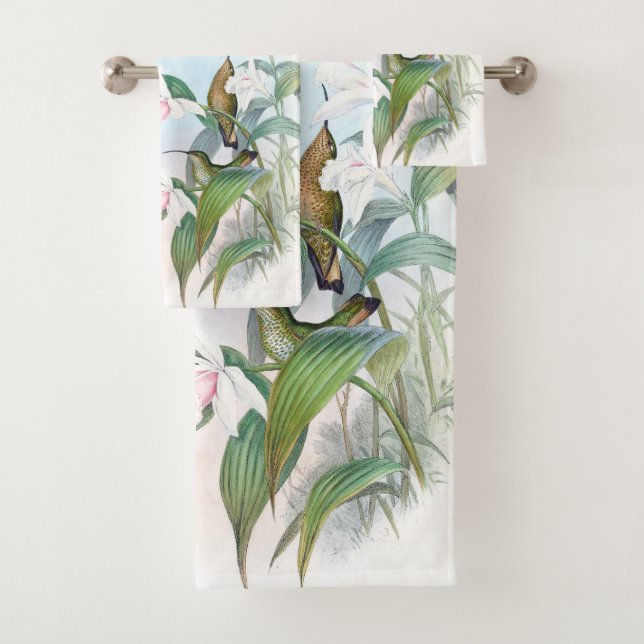 Ensemble de serviette de Bath de fleurs d'orchidée (En situation)