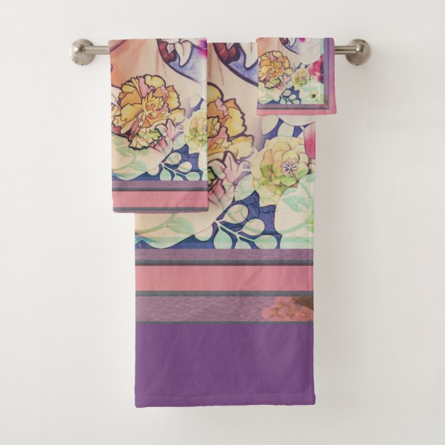 Ensemble de serviette de Bath de Nouveau d'art (En situation)