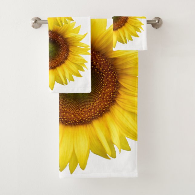 Ensemble de serviette de Bath de tournesol de jour (En situation)