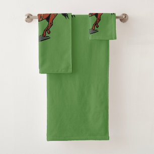 Ensemble de serviette de course de chevaux