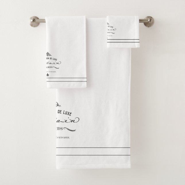 Ensemble de serviette de La Maison de Luxe (En situation)