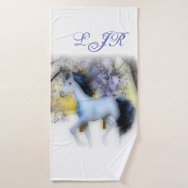 Ensemble de serviette de licorne d'hiver (Serviette de bain)