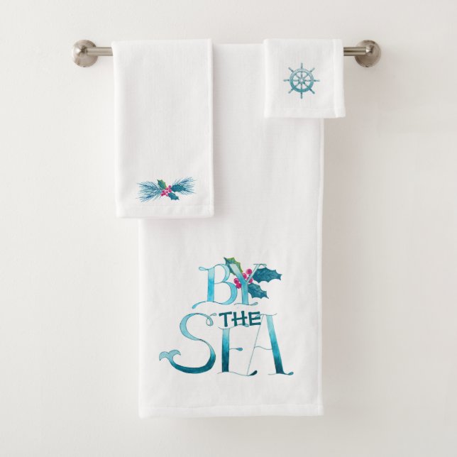 Ensemble de serviette de Noël de plage (En situation)