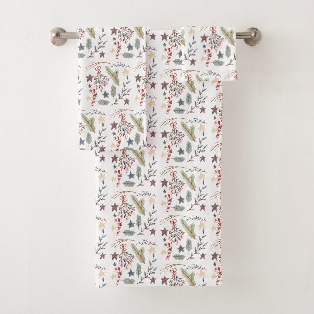 Ensemble de serviette de Noël, décor de salle de (En situation)