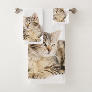 Ensemble de serviette de salle de bains de chaton