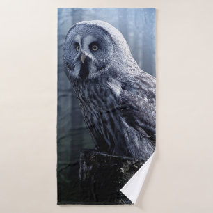 Ensemble de serviette de salle de bains de hibou