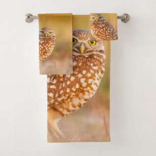 Ensemble de serviette de salle de bains de hibou