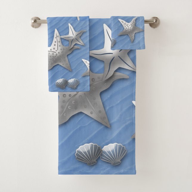 Ensemble de serviette de salle de bains d'étoiles (En situation)