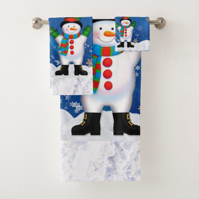 Ensemble de serviette de salle de bains du père (En situation)