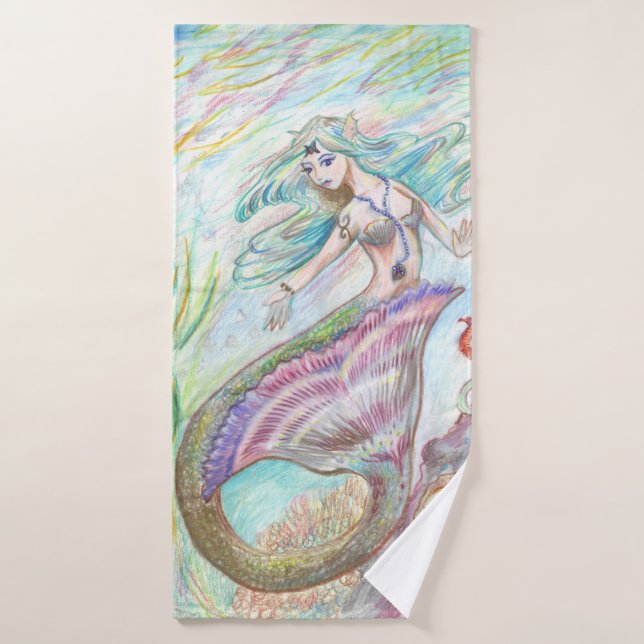 Ensemble de serviette de sirène (Serviette de bain)