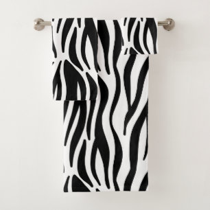 Ensemble de serviette d'impression de zèbre
