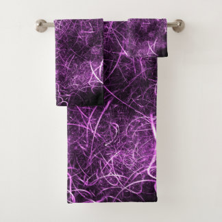 Ensemble de serviettes Abstrait violet de salle de