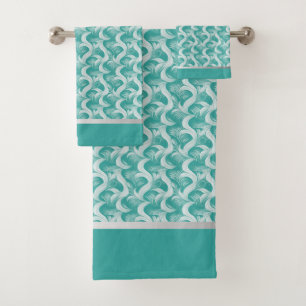 Ensemble de serviettes Aqua Abstrait et élégant