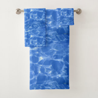 Ensemble de serviettes bleues de l'océan