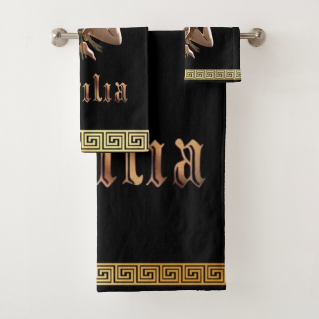 Ensemble de serviettes cadeaux Medusa Sicilienne (En situation)