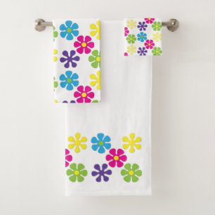 Ensemble de serviettes de bain - 60s Flower Power