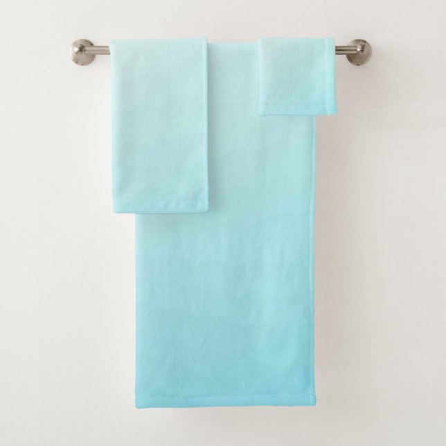 Ensemble de serviettes de bain américaine en coule (En situation)