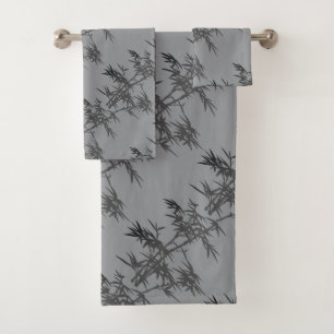 Ensemble de serviettes de bain argentées avec bamb