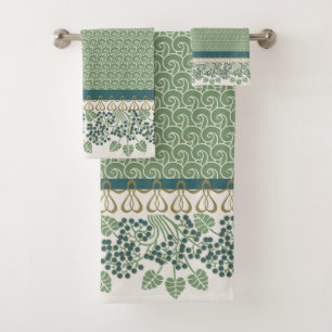 Ensemble de serviettes de bain Art déco Blueberry 
