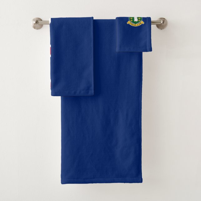 Ensemble de serviettes de bain avec le drapeau des (En situation)