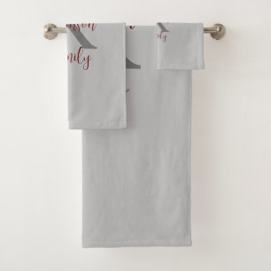 Ensemble de serviettes de bain avec monogramme au 