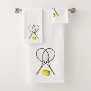 Ensemble de serviettes de bain blanc de tennis Dou