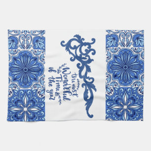Ensemble de serviettes de bain bleu Mandala