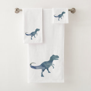 Ensemble de serviettes de bain Blue Dinosaur Trex