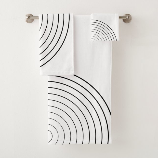 Ensemble de serviettes de bain Cercles (En situation)