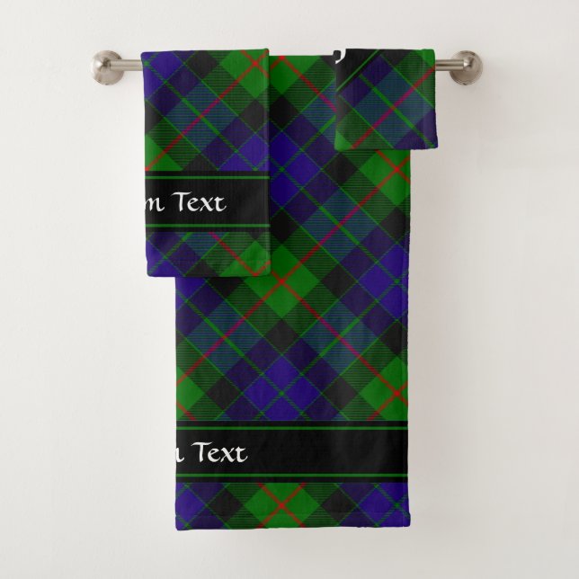 Ensemble de serviettes de bain Clan Gunn Tartan (En situation)