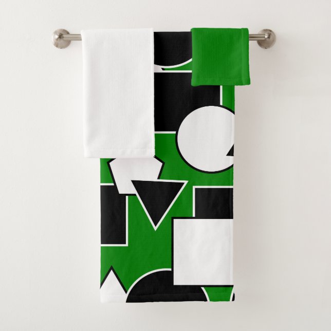 Ensemble de serviettes de bain Collage Green Bauha (En situation)