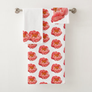 Ensemble de serviettes de bain - Coral Peony