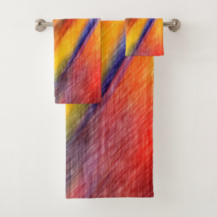 Ensemble de serviettes de bain couleur Abstrait