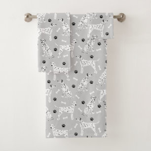 Ensemble de serviettes de bain Dalmatien avec patt