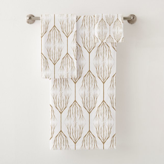 Ensemble de serviettes de bain d'arbres d'hiver (En situation)