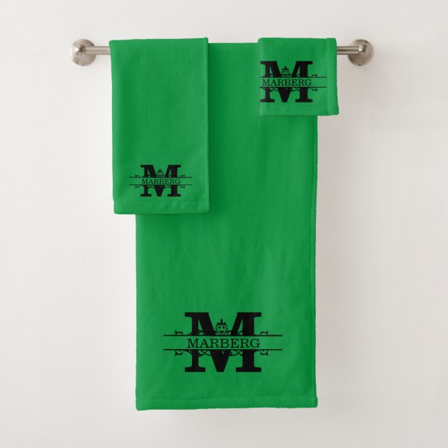 Ensemble de serviettes de bain de luxe Monogramme  (En situation)