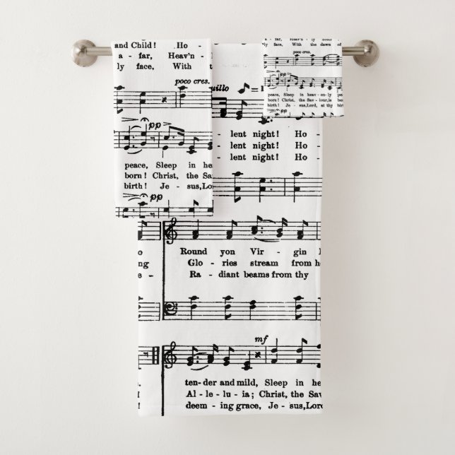 Ensemble de serviettes de bain de musique Lover (En situation)