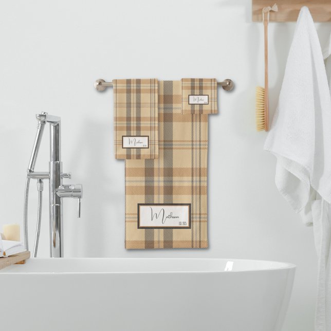 Ensemble de serviettes de bain de parchemin en pla (Créateur téléchargé)