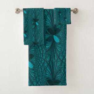 Ensemble De Serviettes De Bain Décoratif turquoise