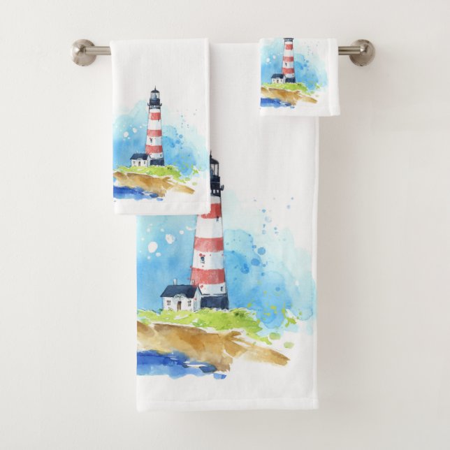 Ensemble de serviettes de bain des phares (En situation)