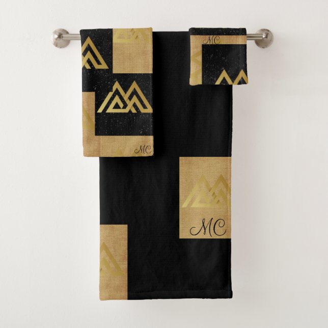 Ensemble de serviettes de bain design (En situation)