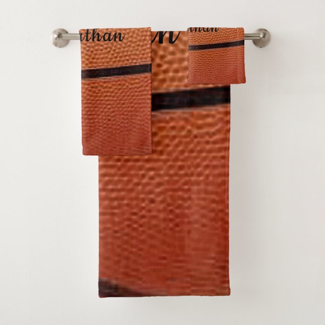 Ensemble de serviettes de bain design Basketball (En situation)