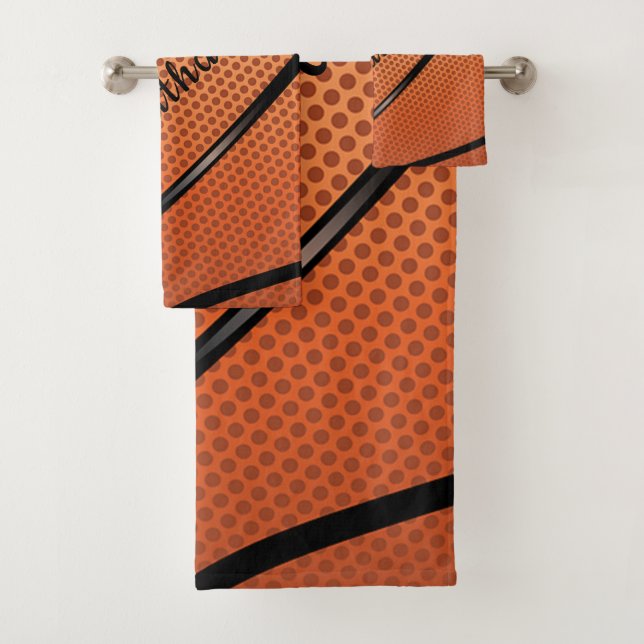 Ensemble de serviettes de bain design Basketball (En situation)
