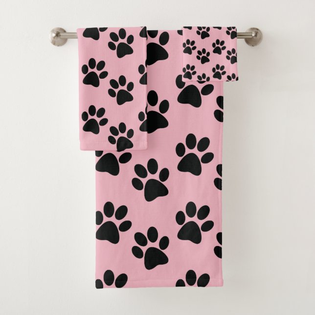 Ensemble de serviettes de bain design Empreintes d (En situation)
