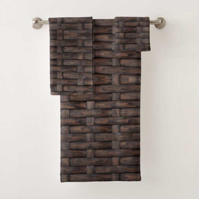 Ensemble de serviettes de bain design en osier Bro (En situation)