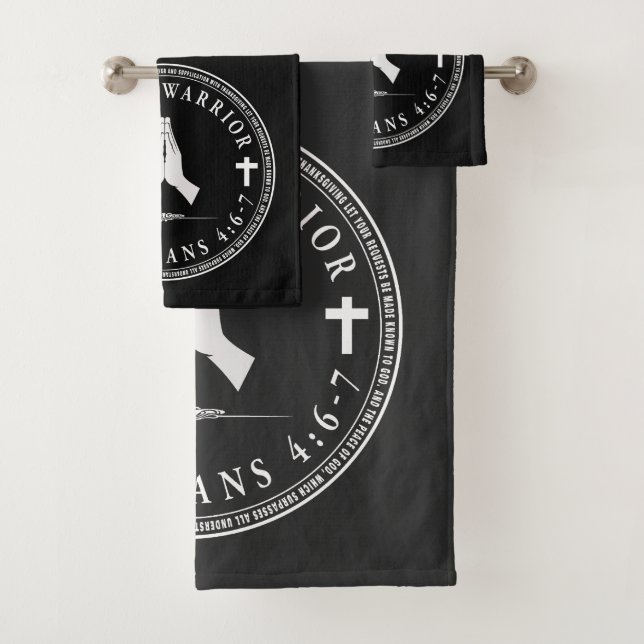 Ensemble de serviettes de bain du guerrier (En situation)