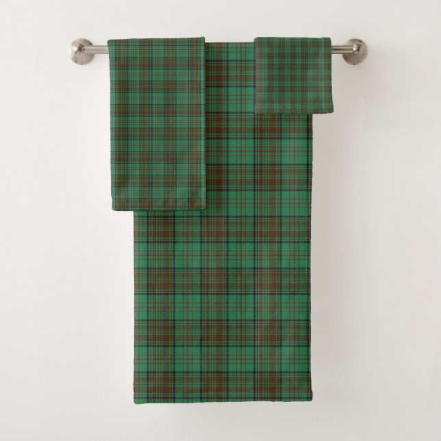 Ensemble de serviettes de bain Dublin Tartan (En situation)