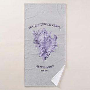 Ensemble de serviettes de bain en coquille violet